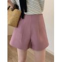 A-Line Back Zip Loose Suit Shorts